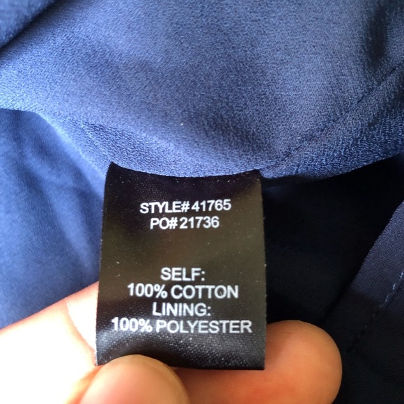 Anthropologie Skies Are Blue Embroidered Top Size XS Navy White European Coastal - Picture 6 of 7